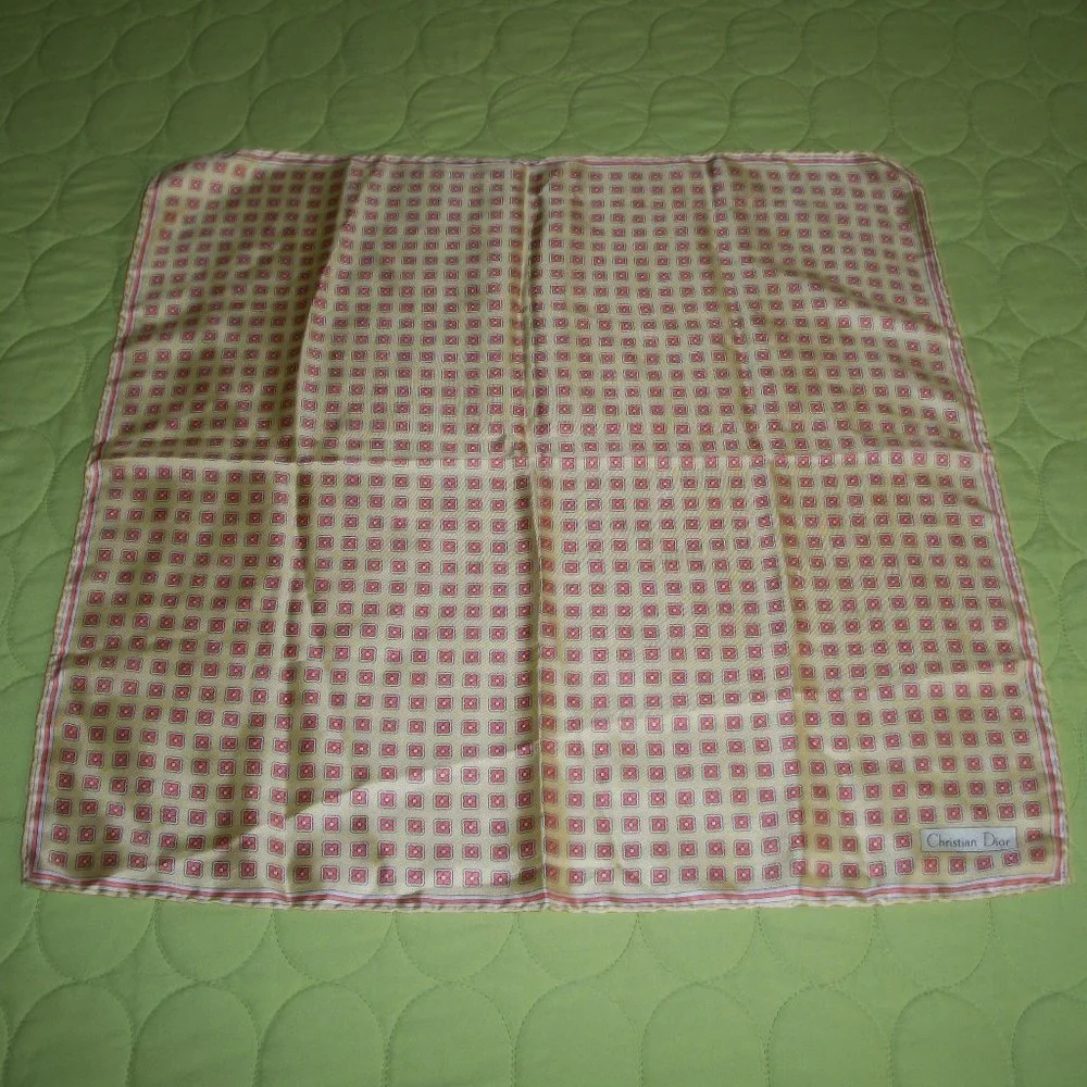 Vintage Christian Dior Silk Handkerchief Scarf